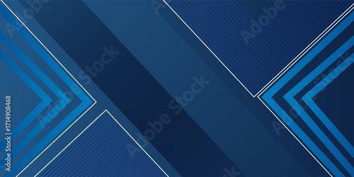 Dynamic fluid blue geometric with hexagon lines gradient background. Eps10