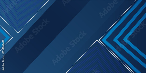 Dynamic fluid blue geometric with hexagon lines gradient background.