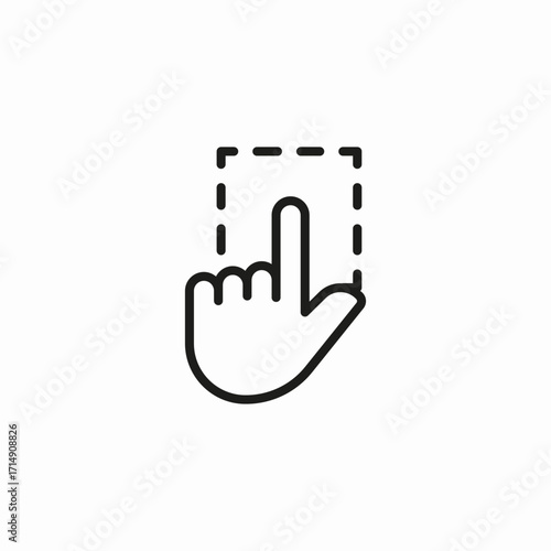 hand selection tool icon sign vector