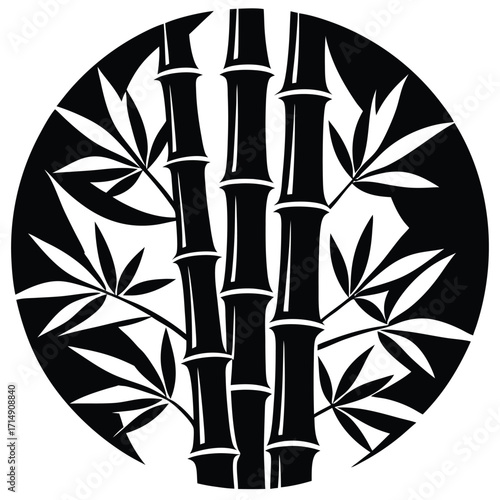 bamboo vector icon on white background
