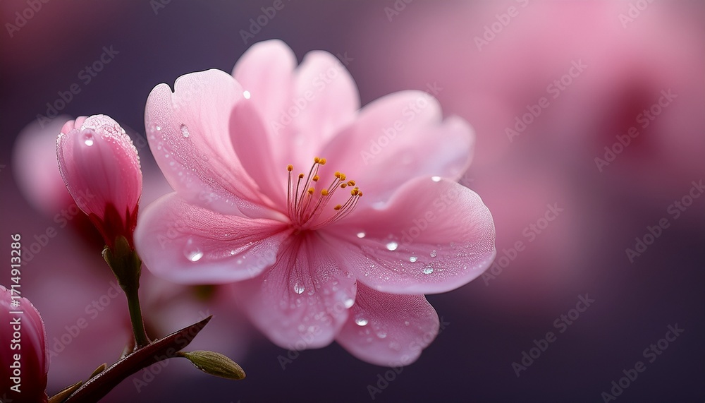 Obraz premium Delicate Pink Blossom Flower