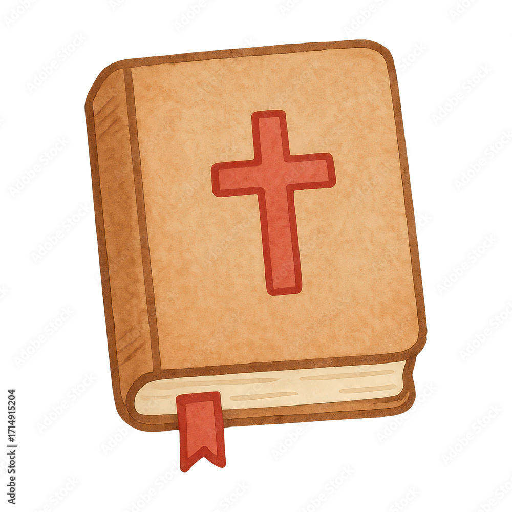 Obraz premium PNG Illustration of a holy book.