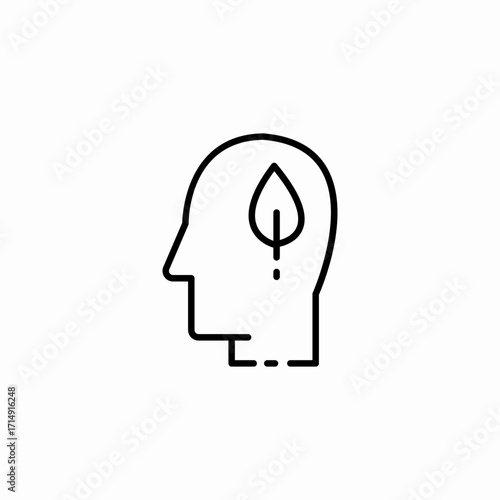 ecological thought process icon sign vector