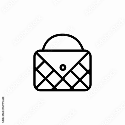 handbag with strap icon sign vector
