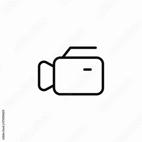 handheld video camera icon sign vector
