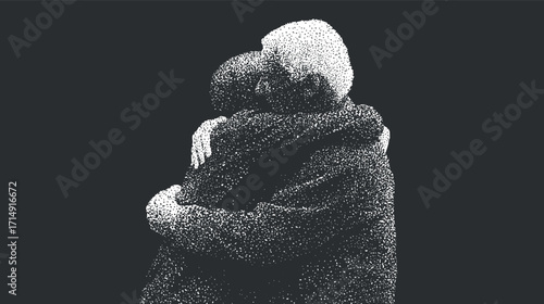 A heartfelt embrace symbolizing love and connection between two individuals in a supportive moment.