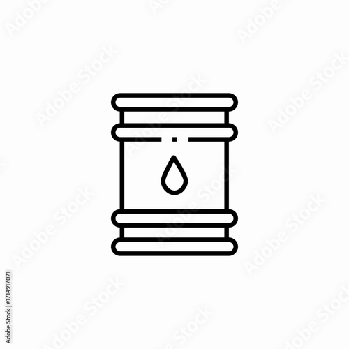 oil barrel drop icon sign vector