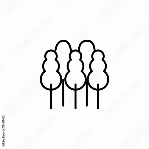 simple tree grouping icon sign vector