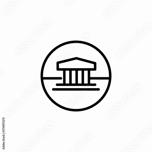 temple building icon sign vector