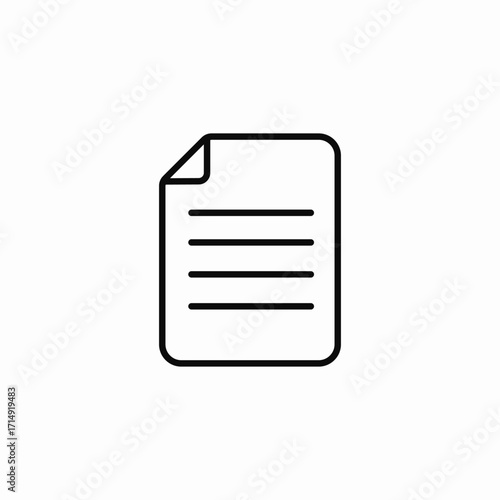 blank text document icon sign vector