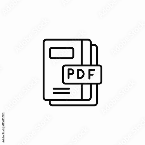 documents with a pdf icon sign vector