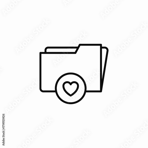 favorite folder icon sign vector
