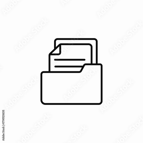 folder with a document icon sign vector