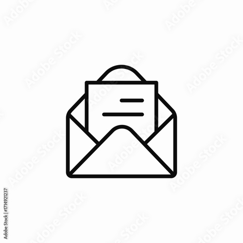 open mail read icon sign vector
