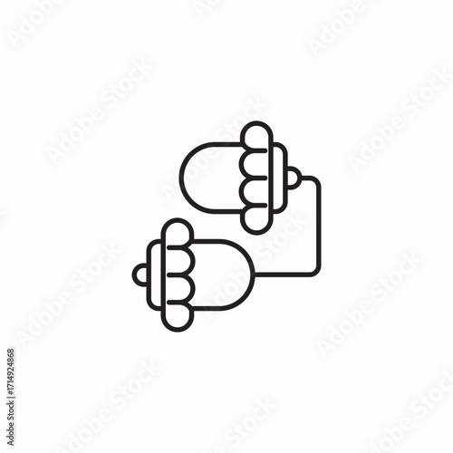 fist bump greeting icon sign vector