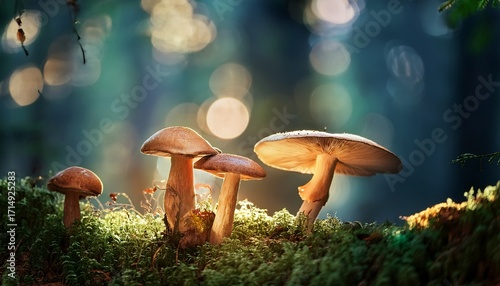 Mushrooms In The Forest