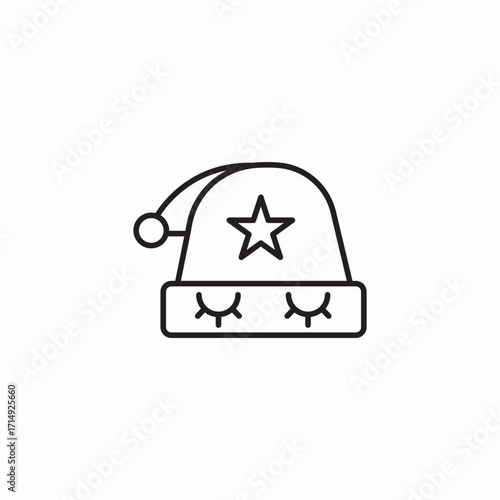 sleep hat dream icon sign vector