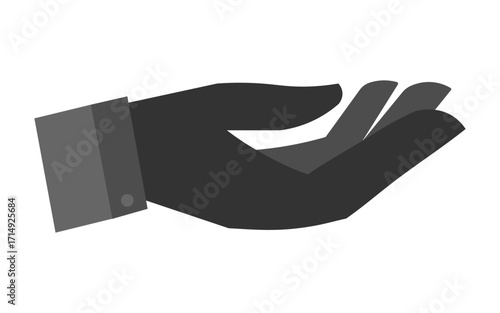 Hand png icon, vector hand png icon, black hand stock image