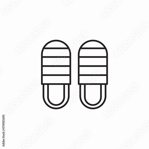 slipper footwear icon icon sign vector