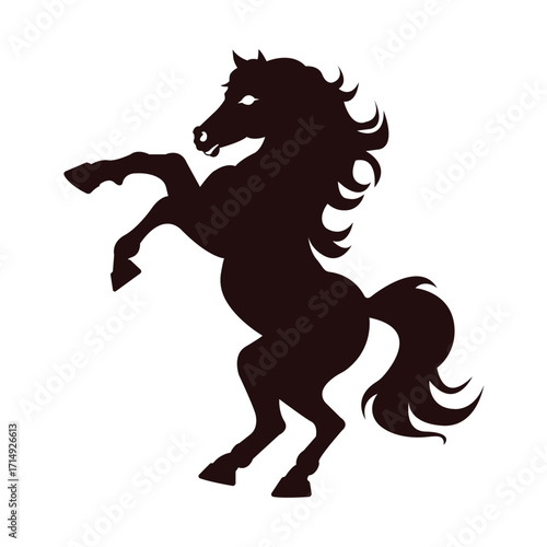 Horse logo, black horse logo, animal logo with vector illustration