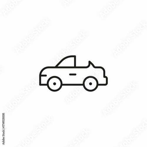 car convertible icon sign vector