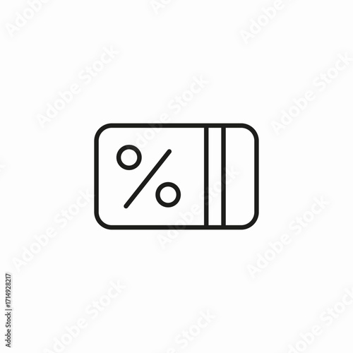 coupon percent discount icon sign vector
