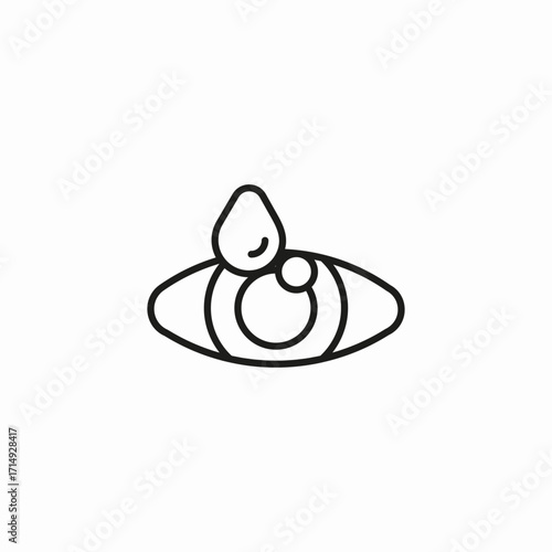 eye drop application icon sign vector