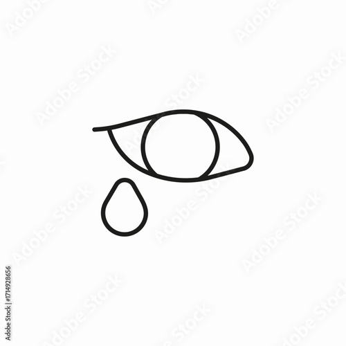 eye tear drop icon sign vector
