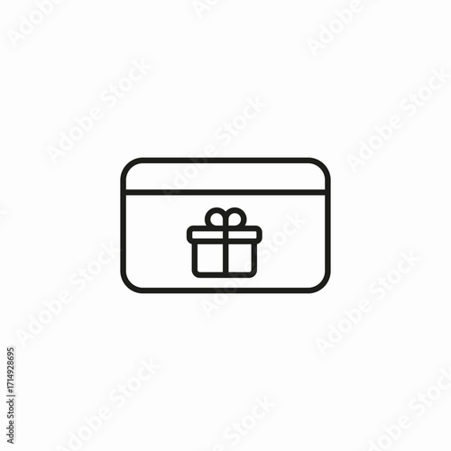 gift box card icon sign vector