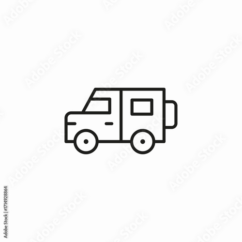 jeep off-road vehicle icon sign vector