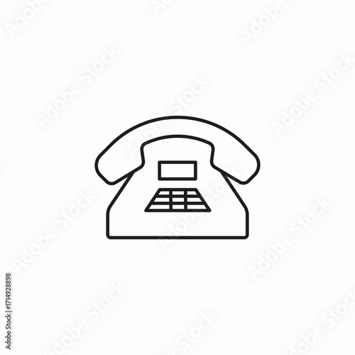 landline phone icon sign vector