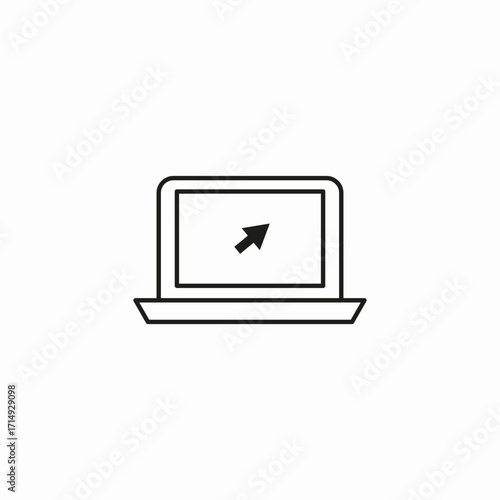 navigation laptop  icon sign vector