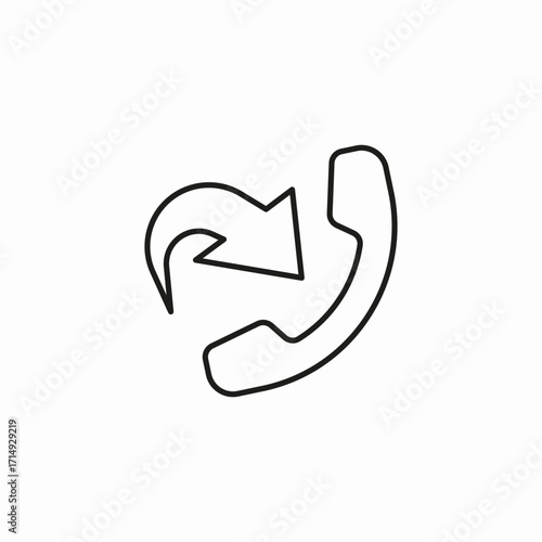 outgoing call arrow icon sign vector