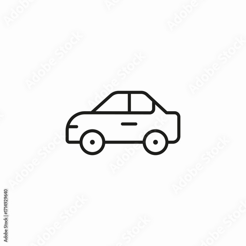 sedan family car icon sign vector