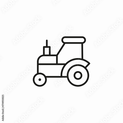tractor farm vehicle icon sign vector