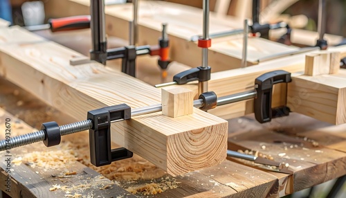 Woodworking Project: Clamps Secure Light Wood Blocks