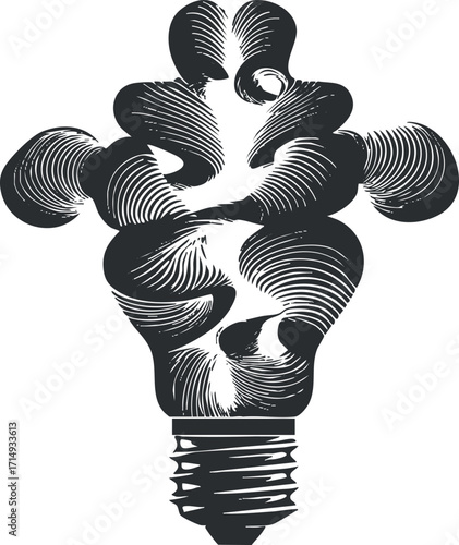 An artistic illustration of a light bulb symbolizing creativity and innovative ideas.