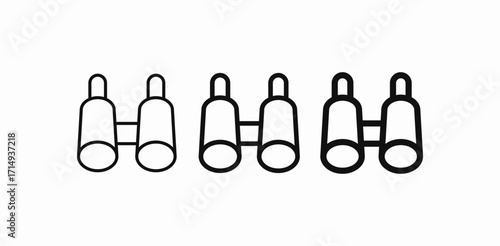 binoculars outline icon icon sign vector