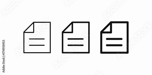 paper document lines icon sign vector