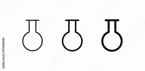 round bottom flask icon sign vector