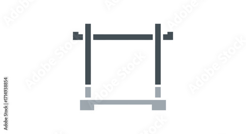 Simple Stylized Illustration of Railroad Tracks and Ties.