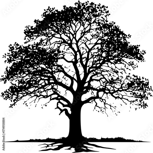 Download black tree silhouette vector image for free nature design art 