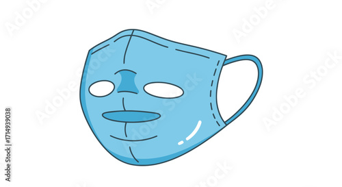 Light Blue Facial Mask with Eye Holes.