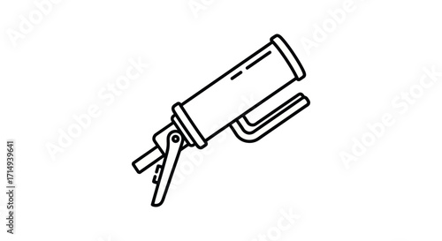 Caulking Gun Outline: A Tool for Sealing and Construction Projects.