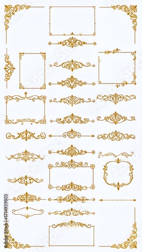 Gold decorative borders