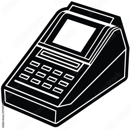 pos terminal vector on white vector