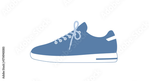 Stylish Blue Low-Top Sneaker with White Sole.