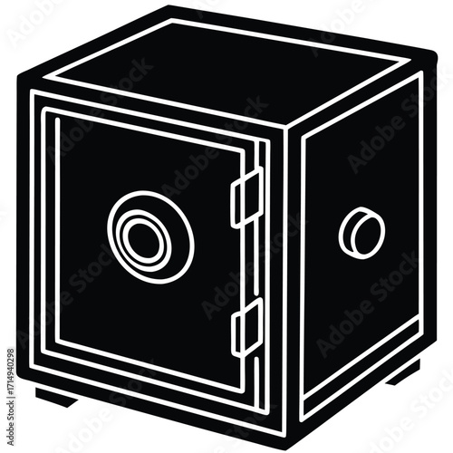 safe box vector on white background