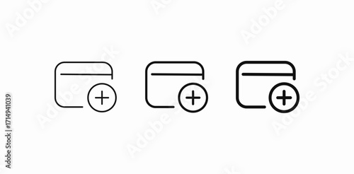 add new card icon sign vector