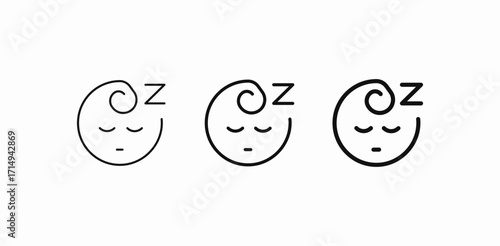 sleeping baby zzz icon sign vector